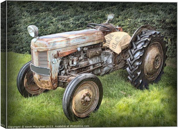 "Vintage Elegance: The Iconic Ferguson TEA Tractor Canvas Print by Kevin Maughan