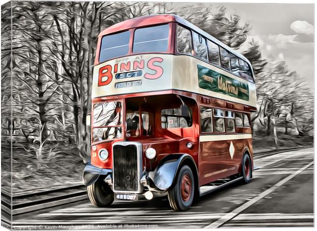 Sunderland Corporation Crossley DD42/3 13 GR9007  Canvas Print by Kevin Maughan