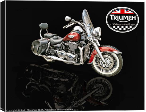 Triumph Thunderbird Motorcycle Canvas Print by Kevin Maughan