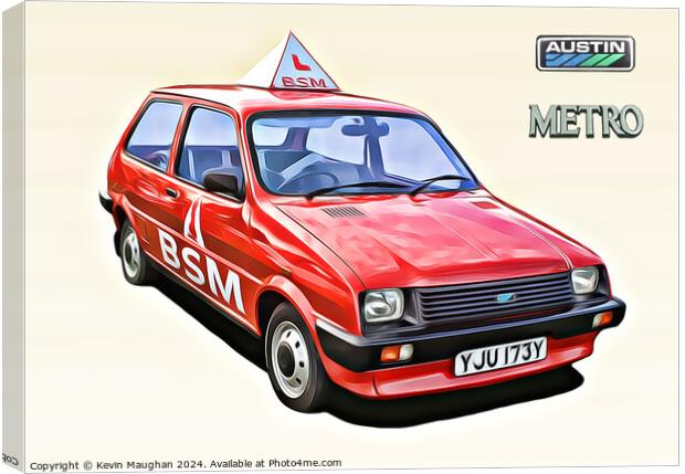 Austin Metro BSM Driving School Canvas Print by Kevin Maughan