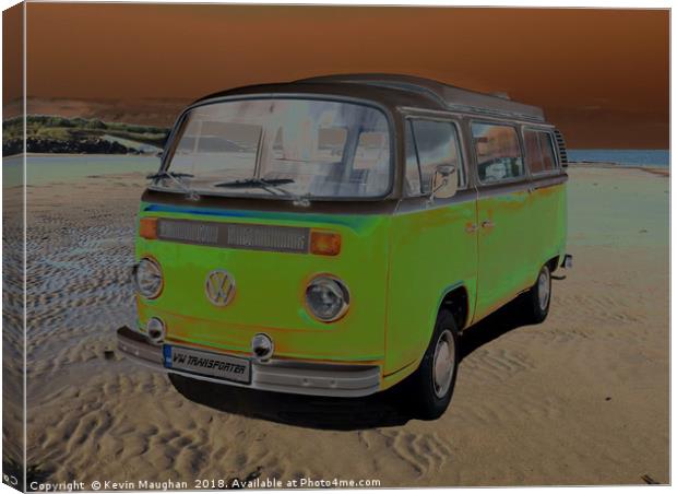 VW Transporter 1979 Solirised Version Canvas Print by Kevin Maughan