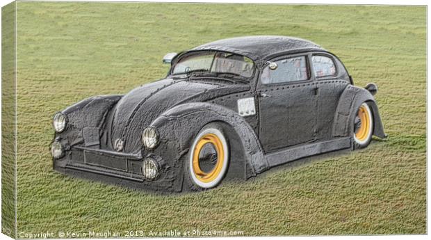 Classic Black Beetle: A Timeless Beauty Canvas Print by Kevin Maughan