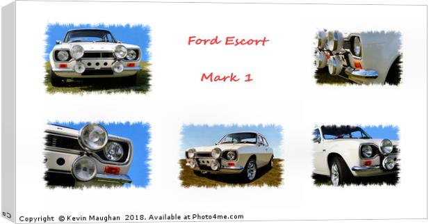 Ford Escort Mark 1  Canvas Print by Kevin Maughan