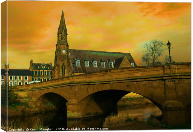 Telford Bridge At Morpeth Canvas Print by Kevin Maughan
