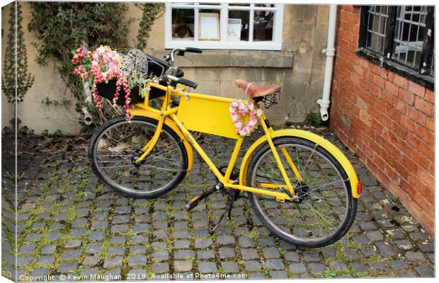 Yellow Bicycle Canvas Print by Kevin Maughan