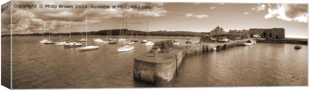 Beadnell Harbour, Northumbria Canvas Print by Philip Brown