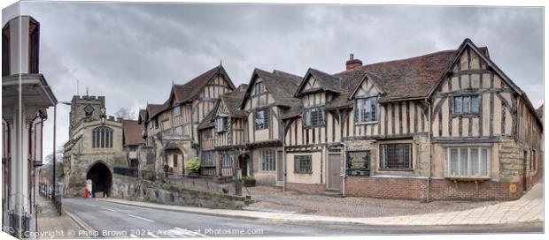 The Old Hospital, Lord Leycester Hospital, Warwick Canvas Print by Philip Brown