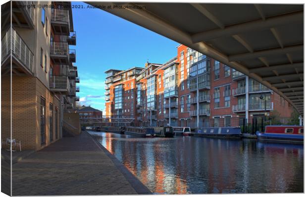 Birmingham City Canals Canvas Print by Philip Brown