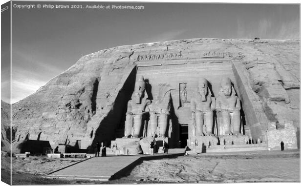 The Fantastic Statues of Abu Simbel, Egypt Canvas Print by Philip Brown