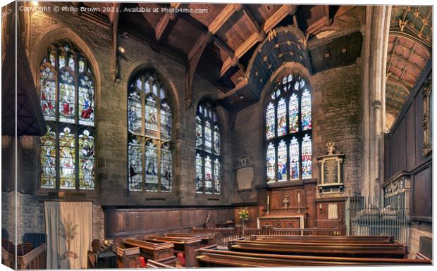 St Laurence's Church in Ludlow Canvas Print by Philip Brown