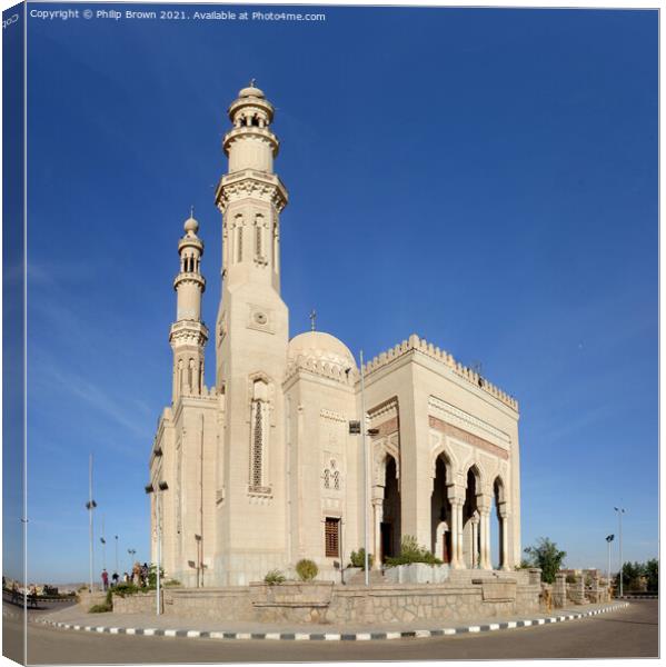 El-Tabia Mosque in Aswan, Egypt Canvas Print by Philip Brown