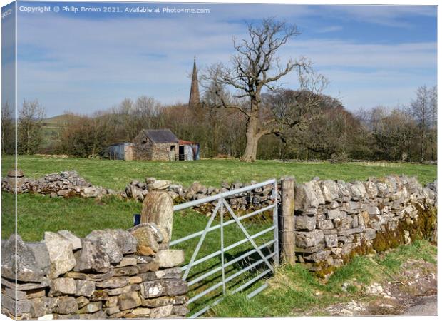 A Derbyshire Country View Canvas Print by Philip Brown