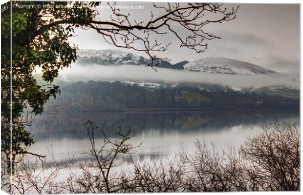 Misty Lake in The Lake District Canvas Print by Philip Brown