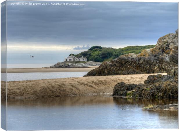 Remote Beach House, Wales Canvas Print by Philip Brown
