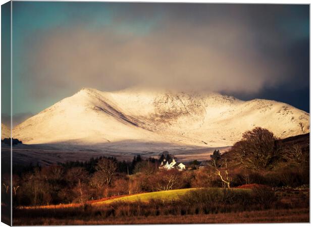 Beinn Nuis Beyond Dereneneach Canvas Print by David Brookens