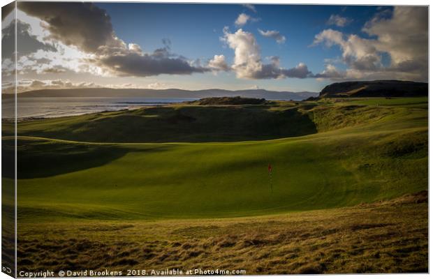 The 11th at Shiskine GC Canvas Print by David Brookens