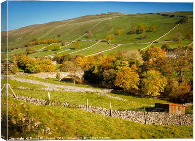 Kettlewell in Wharfedale Canvas Print by David Brookens
