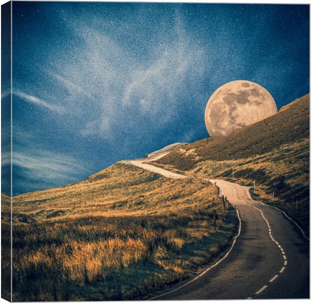 A Road to the Moon Canvas Print by Duncan Loraine