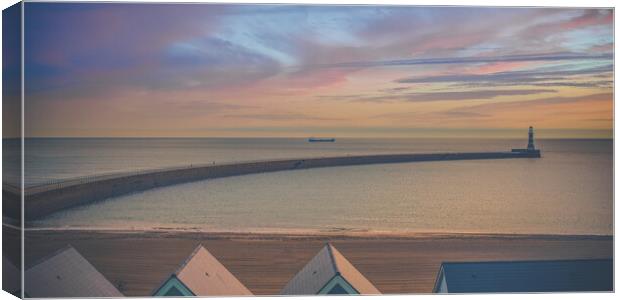 Roker Pier Canvas Print by Duncan Loraine