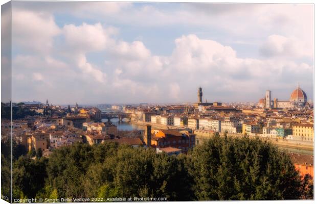 Panoramic view of Florence, Ital,y Canvas Print by Sergio Delle Vedove