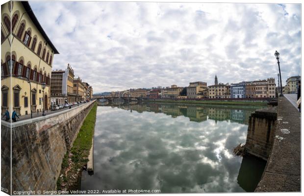 Arno River in Florence, Italy Canvas Print by Sergio Delle Vedove