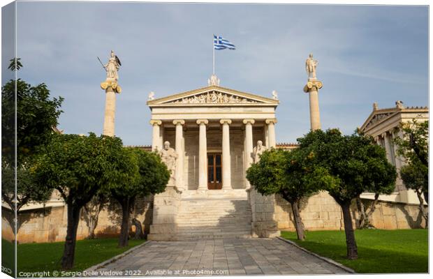 Athens academy building Canvas Print by Sergio Delle Vedove