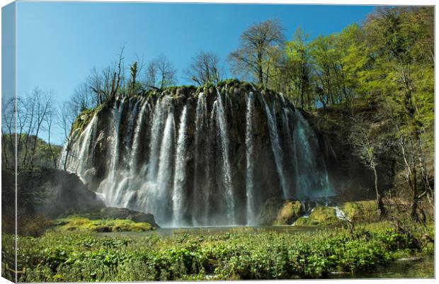 Waterfalls in spring Canvas Print by Sergio Delle Vedove