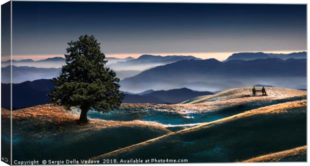 the panorama of the mountains Canvas Print by Sergio Delle Vedove