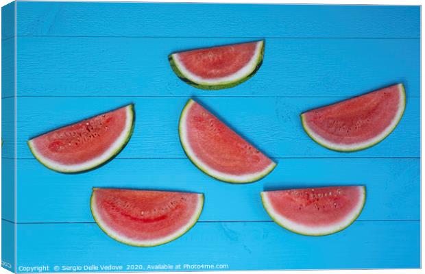 Watermelon slices Canvas Print by Sergio Delle Vedove