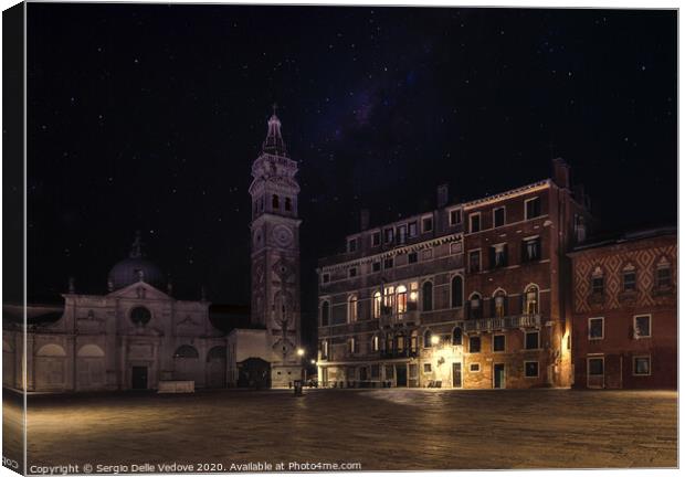 Night view of Venice Canvas Print by Sergio Delle Vedove
