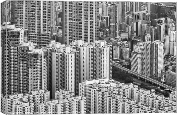 Hong Kong skyscrapers  Canvas Print by Sergio Delle Vedove