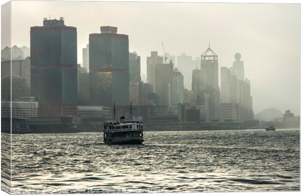 Victoria Harbour in Hong Kong Canvas Print by Sergio Delle Vedove