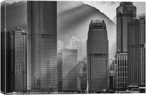 Hong Kong skyscrapers    Canvas Print by Sergio Delle Vedove