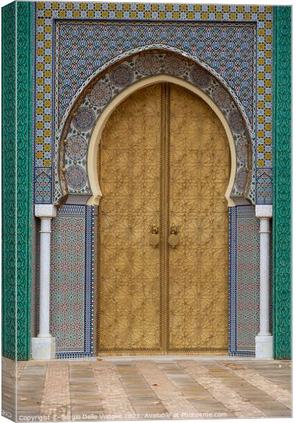The royal palace in Fes Canvas Print by Sergio Delle Vedove