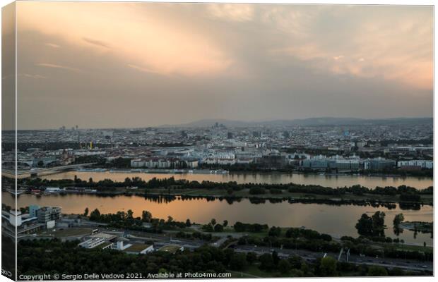 Panoramic view of Vienna Canvas Print by Sergio Delle Vedove