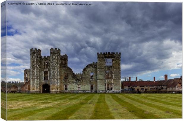 Cowdray Ruins Canvas Print by Stuart C Clarke