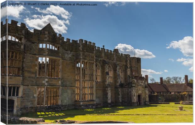 Cowdray Ruins  Canvas Print by Stuart C Clarke