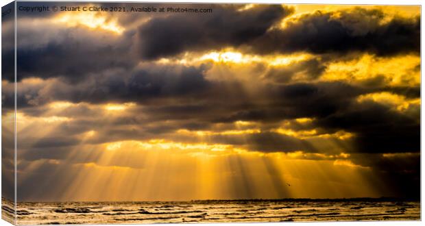 Rays of sunshine Canvas Print by Stuart C Clarke