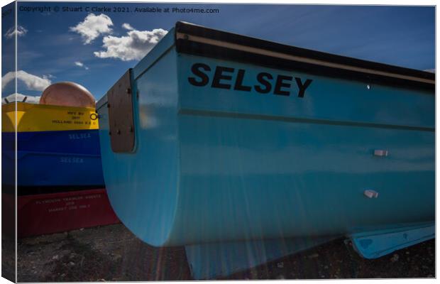 Selsey fishing boat Canvas Print by Stuart C Clarke