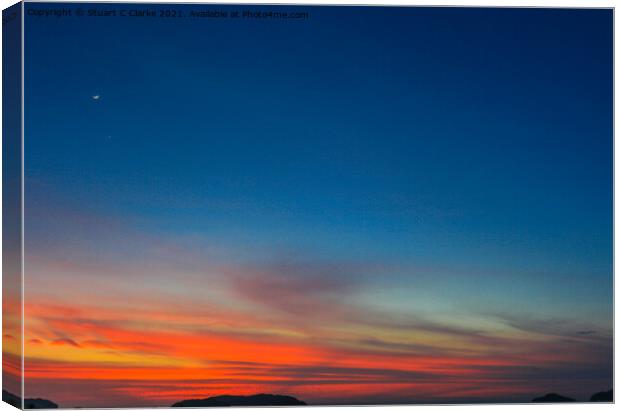 Borneo sunset Canvas Print by Stuart C Clarke