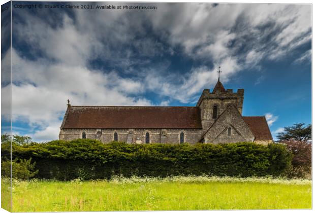 Boxgrove Priory  Canvas Print by Stuart C Clarke