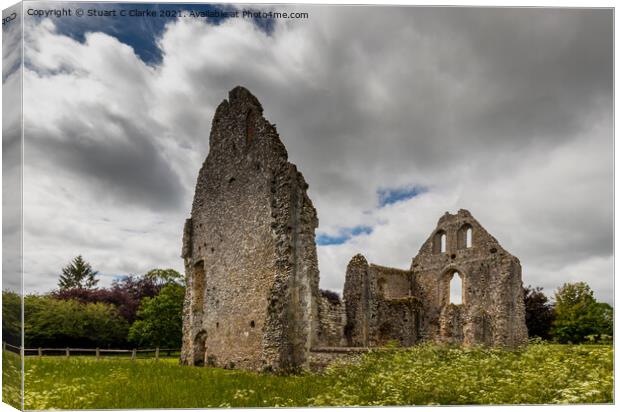 Boxgrove Priory Canvas Print by Stuart C Clarke