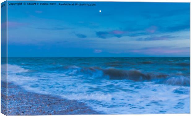 Sea Moon Canvas Print by Stuart C Clarke