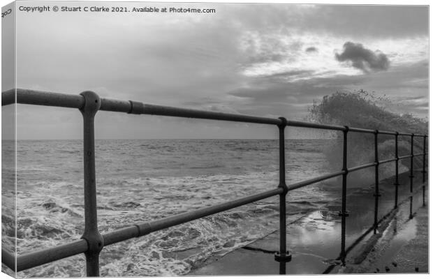 Stormy seas Canvas Print by Stuart C Clarke