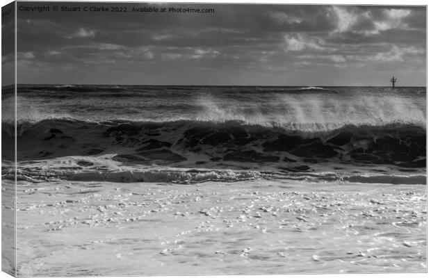 Stormy Littlehampton Canvas Print by Stuart C Clarke