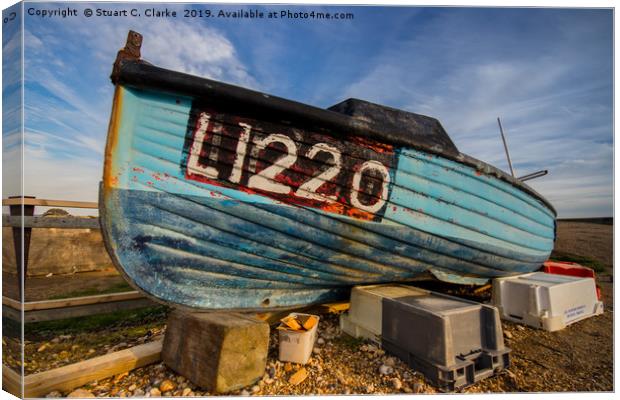 Fishing boat at Selsey Canvas Print by Stuart C Clarke