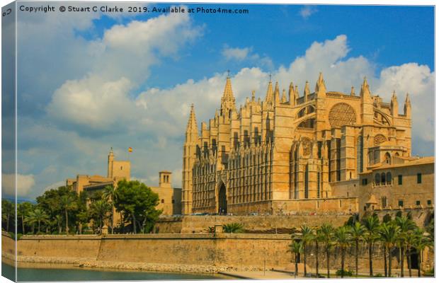 Cathedral of St. Mary of Palma Canvas Print by Stuart C Clarke