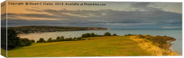 Swanage Downs Canvas Print by Stuart C Clarke