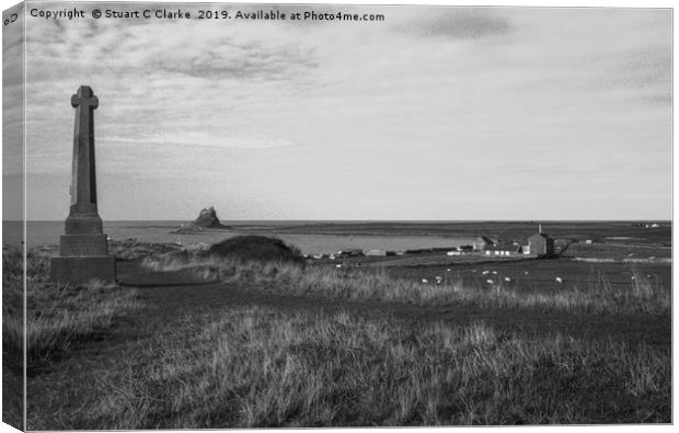 Lindisfarne War Memorial Canvas Print by Stuart C Clarke