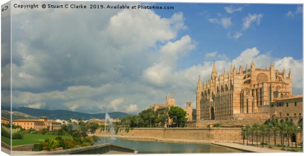 Cathedral of St. Mary of Palma Canvas Print by Stuart C Clarke